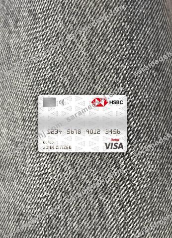 Czech HSBC bank visa debit card photolook front